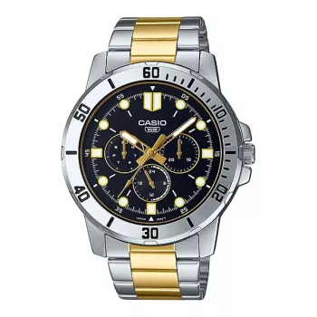 CASIO MTPVD300SG1EU Herren Analog Quarzuhr 45mm Edelstahl Zweifarbig Silber/Gold