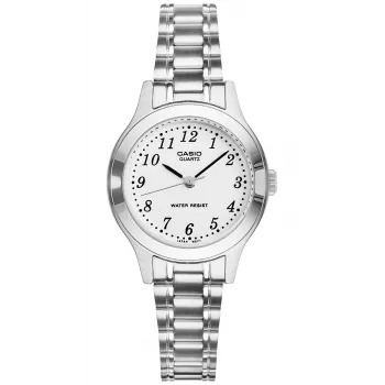 CASIO Damen Analog Quarzuhr LTP-1128A-7B 33mm Silbernes Zifferblatt Edelstahl