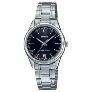 CASIO Damen Analog Quarzuhr LTP-V005D-1B2 34mm Silber Edelstahl