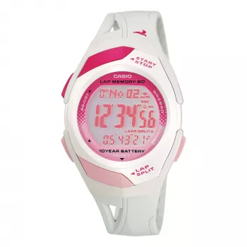 CASIO Damen Digitaluhr STR-300-7EG 35,2mm Silber Resin