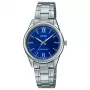 CASIO Damen Analog-Quarzuhr LTP-V005D-2B2 34mm Edelstahl Blaues Zifferblatt