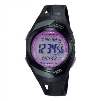 CASIO Damen-Digitaluhr STR-300-1CEG 35,2 mm Schwarz Resin