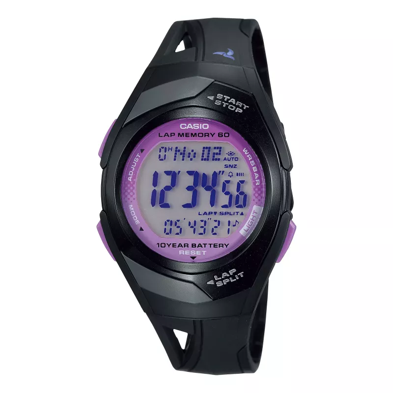 CASIO Damen-Digitaluhr STR-300-1CEG 35,2 mm Schwarz Resin