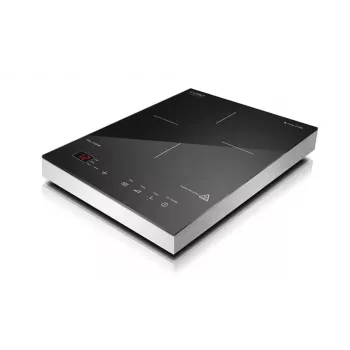 CASO 02225 Freistehendes Tischkochfeld Induktion Einzelzone Sensor-Touch Aluminium