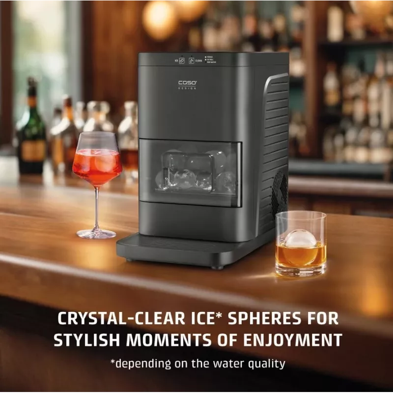 CASO IceBall Pro Automatischer Eisballbereiter – 130 W, 1,3 l, Matt Schwarz