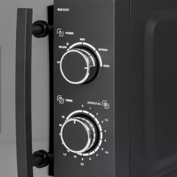CASO M20 EASY 03309 Solo-Mikrowelle, 20 L, 700 W, 35-Minuten-Timer, Schwarz/Grau