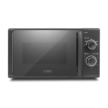 CASO M20 EASY 03309 Solo-Mikrowelle, 20 L, 700 W, 35-Minuten-Timer, Schwarz/Grau
