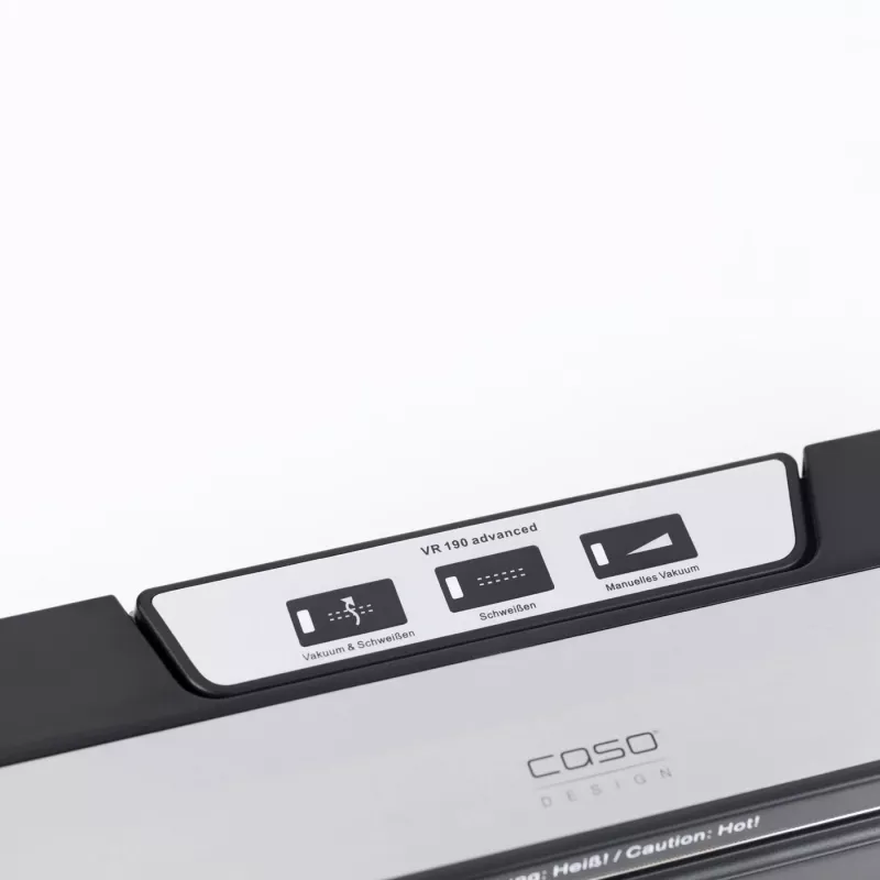 CASO VR 190 Advanced Bar Vakuumierer – 100 W, Temperaturregelung, Doppelnaht, Schwarz