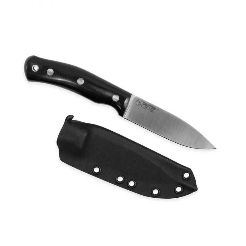 Casström No.10 SFK Black Micarta 14C28N Kydex Messer