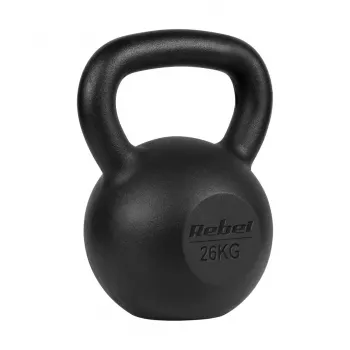 Gusseisen-Kettlebell 26kg, REBEL ACTIVE