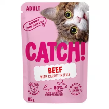 CATCH Rind und Karotte in Gelee Nassfutter für Katzen - 85g
