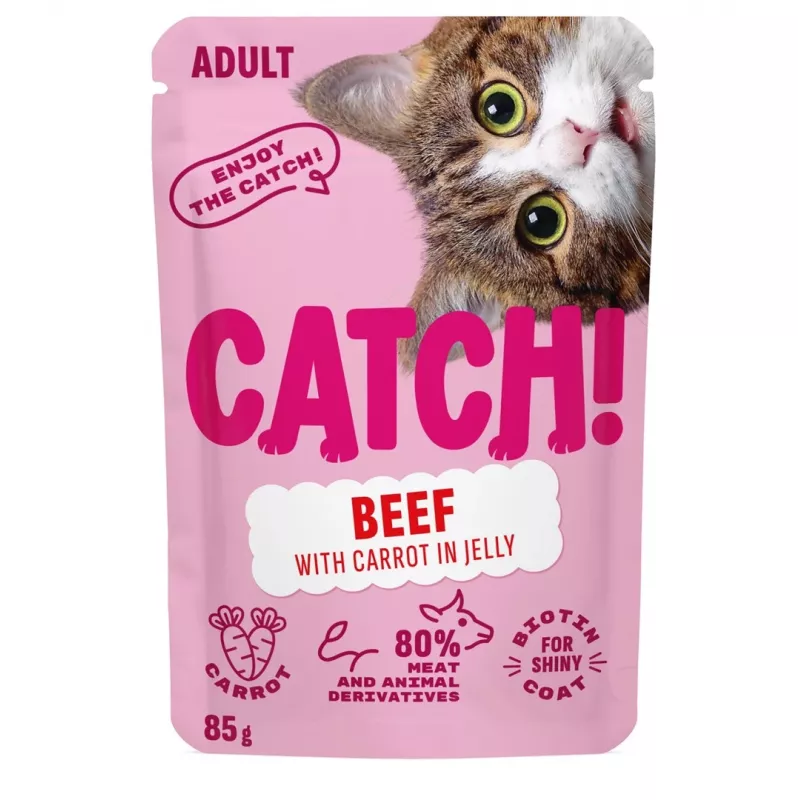 CATCH Rind und Karotte in Gelee Nassfutter für Katzen - 85g