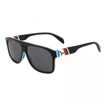 CEBE CBCHIC1 Herren-Sportsonnenbrille im Rechteckdesign - Matt schwarzer Rahmen, graue Polycarbonat-Gläser, Kategorie 3 (58/18/140 mm)