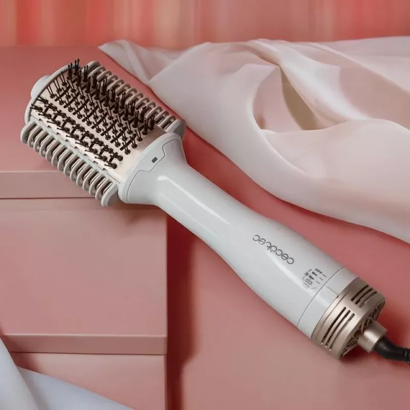 Cecotec Air Brush mit Heizplatten Air DryBold Keramik-Heizsystem Ionenpflege 1200 W Gold/Weiß