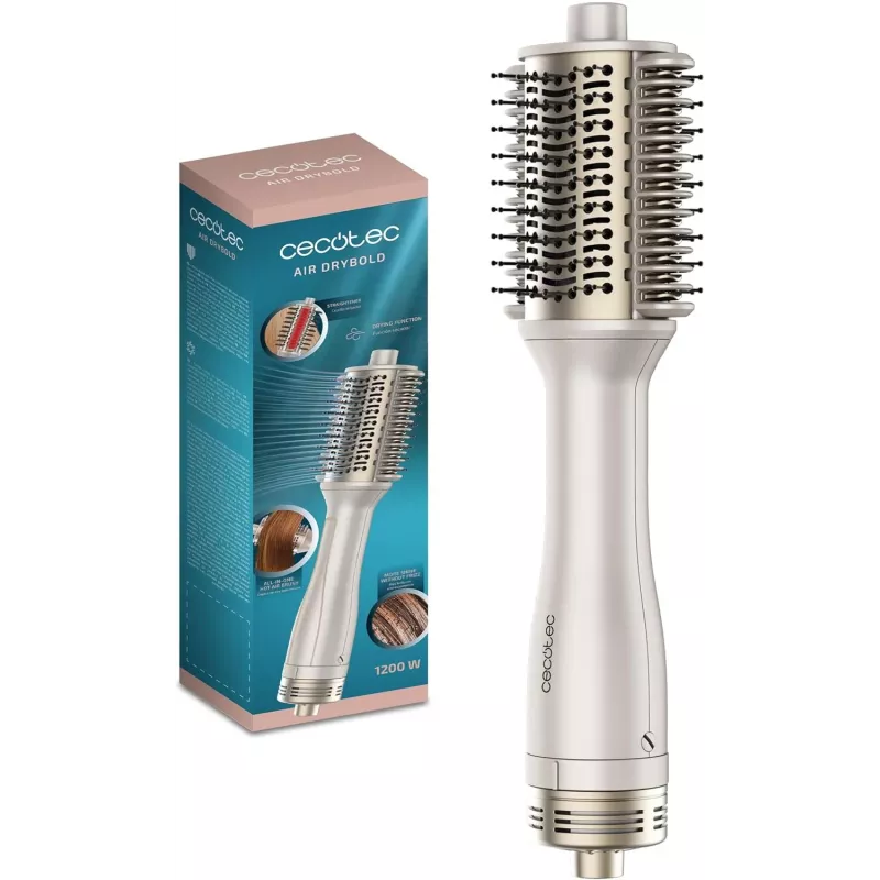 Cecotec Air Brush mit Heizplatten Air DryBold Keramik-Heizsystem Ionenpflege 1200 W Gold/Weiß