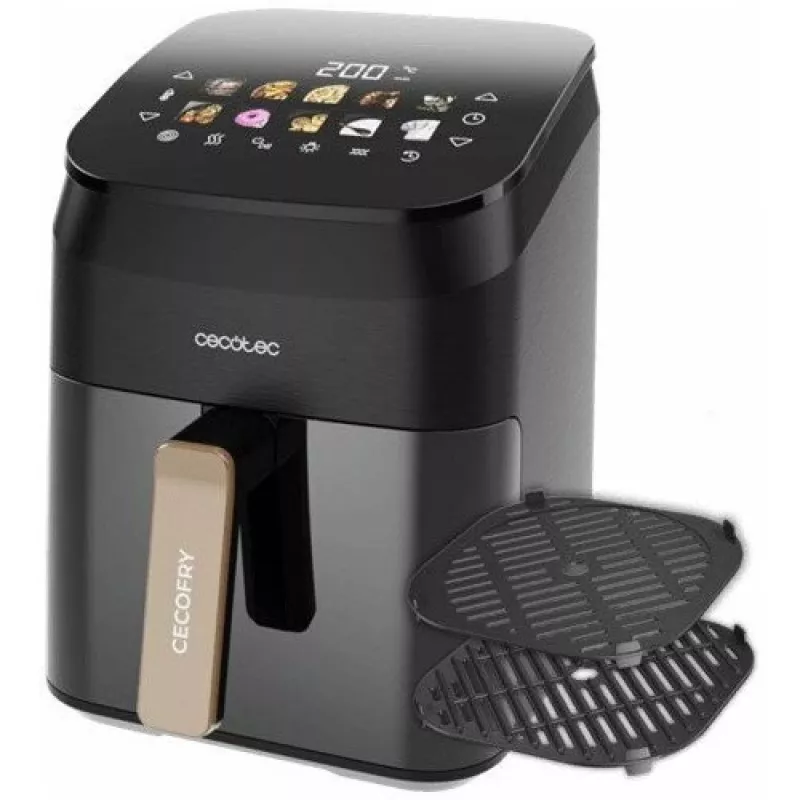 Cecotec Cecofry&Grill Smokin' 4500 Air Fryer mit Grill & Smoker, 4,5 L, 1700 W, Schwarz