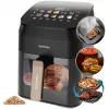 Cecotec Cecofry&Grill Smokin' 4500 Air Fryer mit Grill & Smoker, 4,5 L, 1700 W, Schwarz