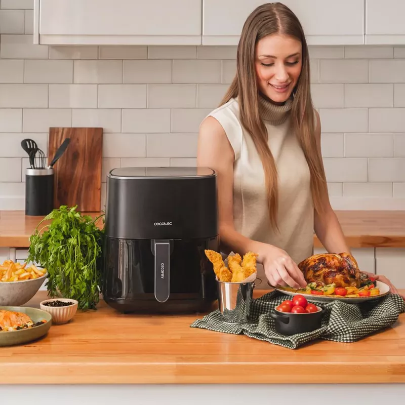 CECOTEC Cecofry Fantastik 5500 Heißluftfritteuse, 5,5L, 1500W, Schwarz