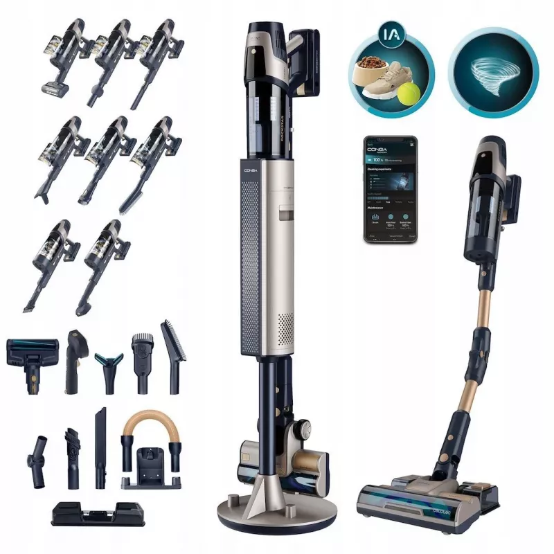 Cecotec Conga Rockstar 11500 Odyssey Station Connected IA Akku-Staubsauger