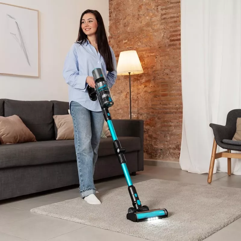 Cecotec Conga Rockstar 2500 Thunder Pet Flex kabelgebundener Staubsauger 400W 33,6V 65min Schwarz/Blau