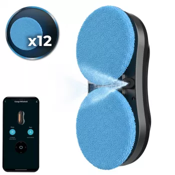 Cecotec Conga Windroid W10 DoubleSpray 3-in-1 Fensterreinigungsroboter, kabelgebunden, Schwarz