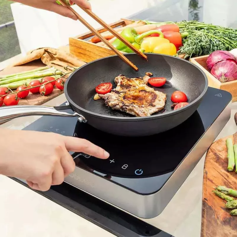 Cecotec Full Magma Single Tragbares Induktionskochfeld 2000 W mit Touch-Bedienung und Timer