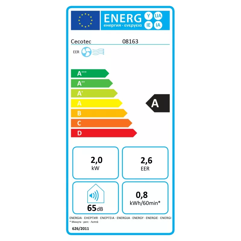 Cecotec Mobile Klimaanlage ForceClima 7550 Style Connected, 7000 BTU/h, Weiß, Wi-Fi, Fernbedienung