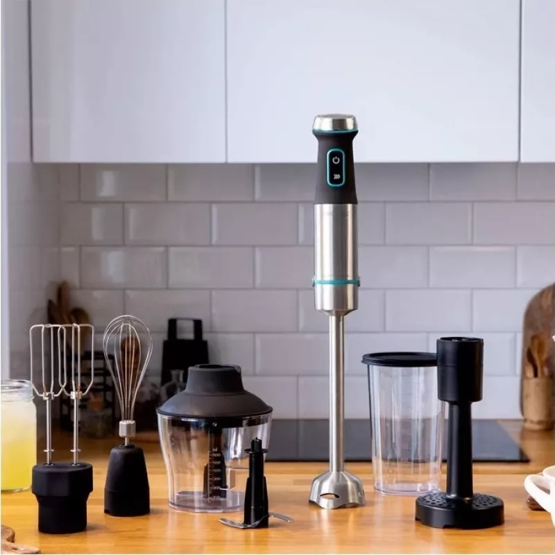 Cecotec Power TitanBlack 1200 XL PerfectCream&Crush Stabmixer, 1200 W, Edelstahl/Schwarz