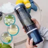 Cecotec Power Titanium Shake2Go Tragbarer Mixer, 180 W, BPA-freier Behälter, 0,6 L, Lagoon