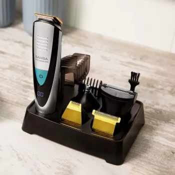 Cecotec PrecisionCare Pro 5-in-1 Kabelloser Nass- & Trockentrimmer, 13 Längenstufen, Schwarz/Silber