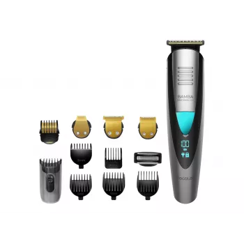 Cecotec PrecisionCare Pro 5-in-1 Kabelloser Nass- & Trockentrimmer, 13 Längenstufen, Schwarz/Silber