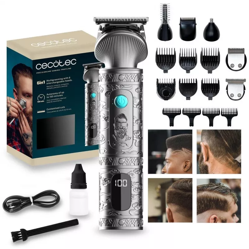 Cecotec PrecisionCare Samurai Profiling Haar- und Barttrimmer, Schwarz