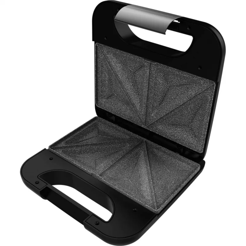 CECOTEC Rock'nToast Classic+ Sandwich Maker (Edelstahl/Schwarz, 800 W, für 2 Personen)