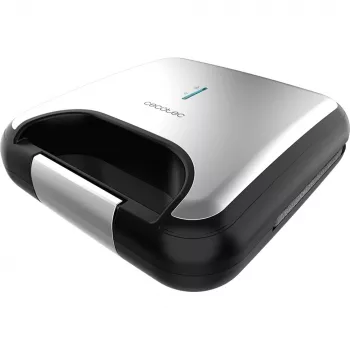 CECOTEC Rock'nToast Classic+ Sandwich Maker (Edelstahl/Schwarz, 800 W, für 2 Personen)