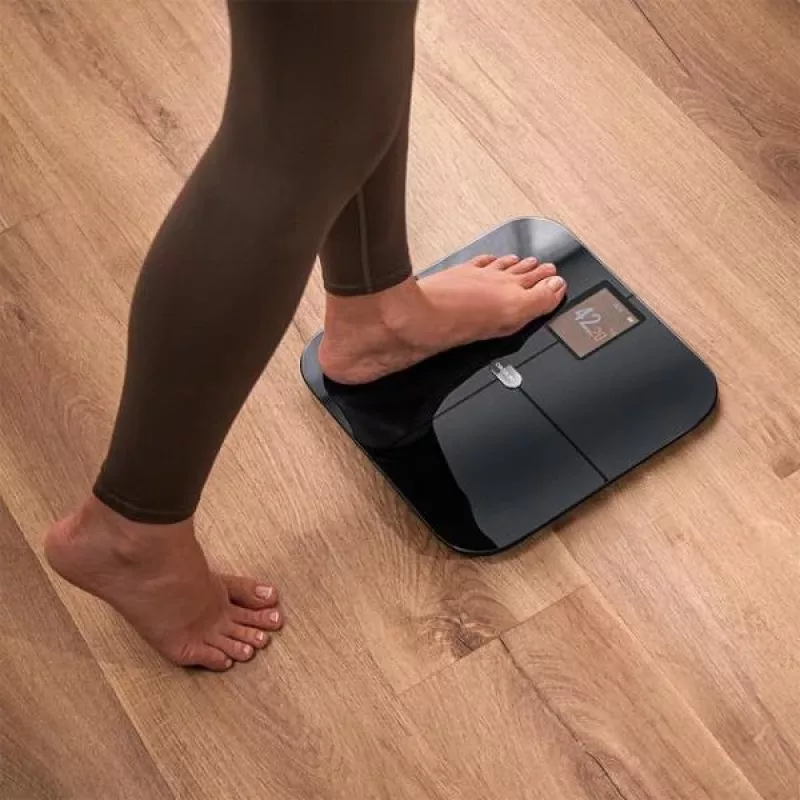 Cecotec Surface Precision HealthySmart Personenwaage mit BMI- und Körperanalyse, 180 kg Kapazität, Bluetooth, Schwarz