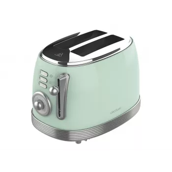 Cecotec Toaster Toast&Taste 800 Vintage 850 W 2 Slots Stainless Steel Light Green