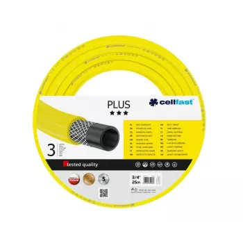 Cellfast PLUS Gartenschlauch 3/4 inch 25 m - Flexibles PVC, verstärkt, UV- und algenbeständig