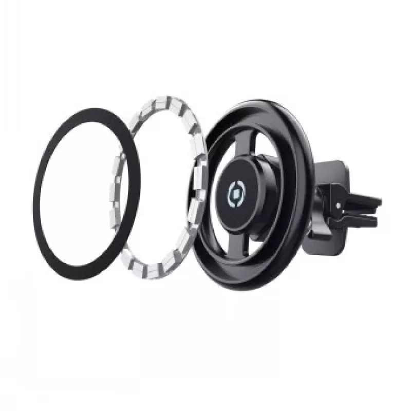 CELLY GHOSTMAGPRO MagSafe Handyhalterung – Magnetische Lüftungshalterung, 360° Rotation, Schwarz (GHOSTMAGPROBK)