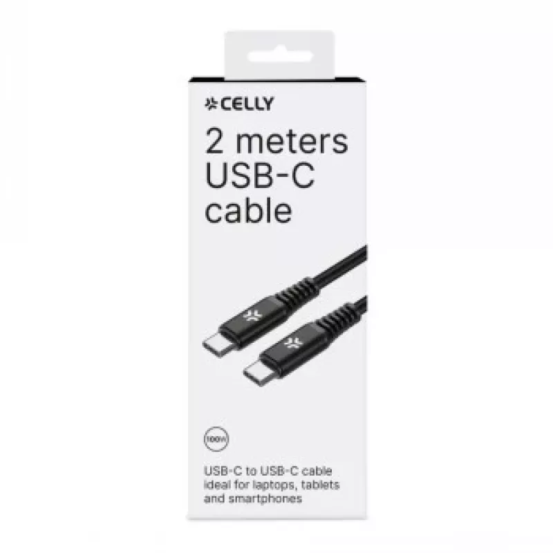 CELLY USB-C auf USB-C Kabel 100W Power Delivery