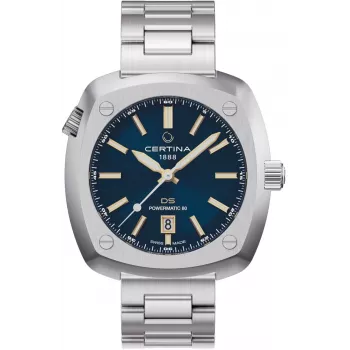 CERTINA DS Action Diver Automatic Herrenuhr 43mm Blaues Zifferblatt Edelstahl Milanese Armband C041407190410