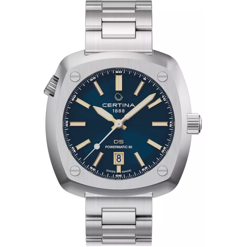 CERTINA DS Action Diver Automatic Herrenuhr 43mm Blaues Zifferblatt Edelstahl Milanese Armband C041407190410