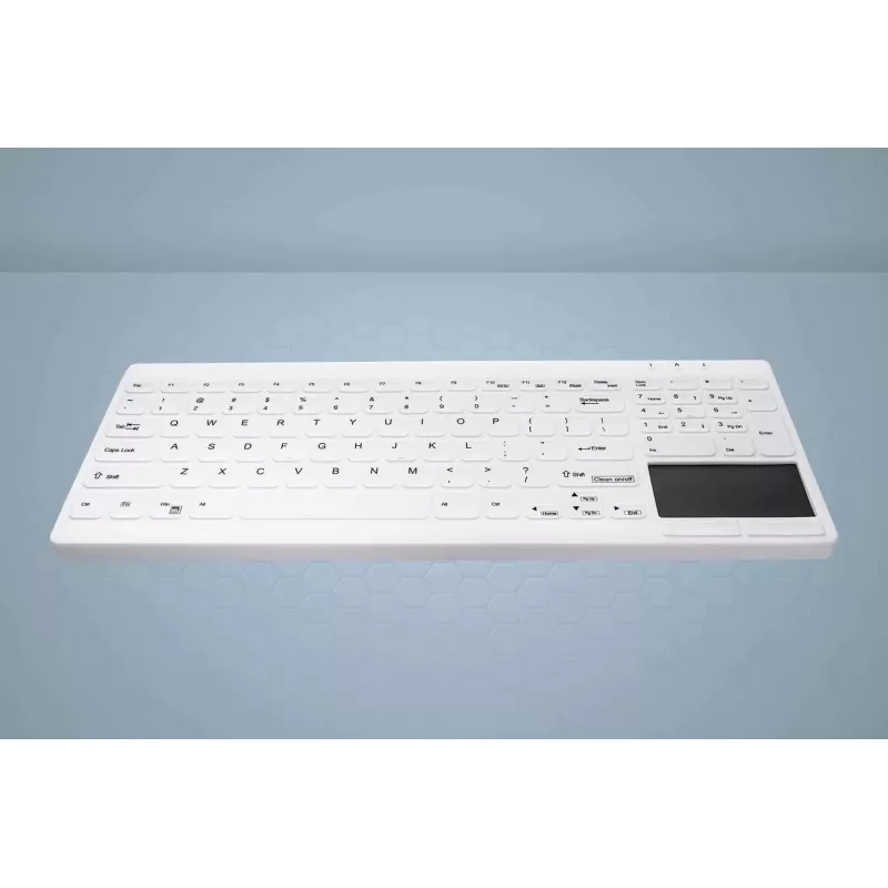 CHERRY Active Key MedicalKey AK-C7412 Kabelgebundene USB-Tastatur Deutsches QWERTZ-Layout Weiß Desinfizierbar IP68