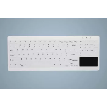 CHERRY Active Key MedicalKey AK-C7412 Kabelgebundene USB-Tastatur Deutsches QWERTZ-Layout Weiß Desinfizierbar IP68