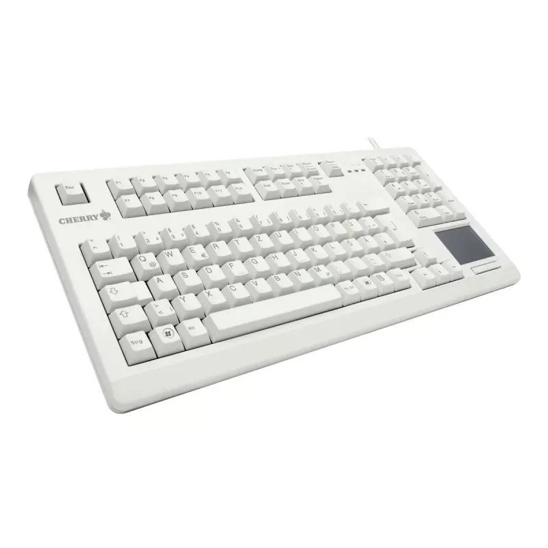 CHERRY G80-11900LUMES-0 TouchBoard Kompakte Tastatur mit integriertem Touchpad, USB, Schwarz
