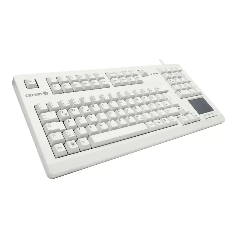 CHERRY G80-11900LUMES-0 TouchBoard Kompakte Tastatur mit integriertem Touchpad, USB, Schwarz