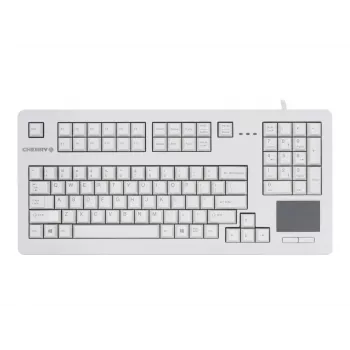 CHERRY G80-11900LUMES-0 TouchBoard Kompakte Tastatur mit integriertem Touchpad, USB, Schwarz
