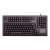 CHERRY MX11900 TouchBoard Kompakte mechanische Tastatur mit Trackball, USB, US-QWERTY, Schwarz