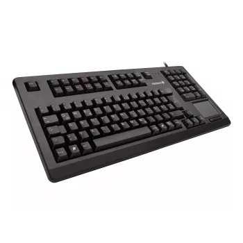 CHERRY MX11900 TouchBoard Kompakte mechanische Tastatur mit Trackball, USB, US-QWERTY, Schwarz