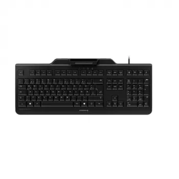 Cherry SECURE BOARD 1.0 Kabelgebundene Tastatur mit NFC-Leser, UK-Layout, Schwarz