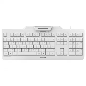 CHERRY Smart Board 1150 KB RSFlat Kabelgebundene Mechanische Tastatur mit MSR, USB, Vollformat, Weiß (QWERTZ)